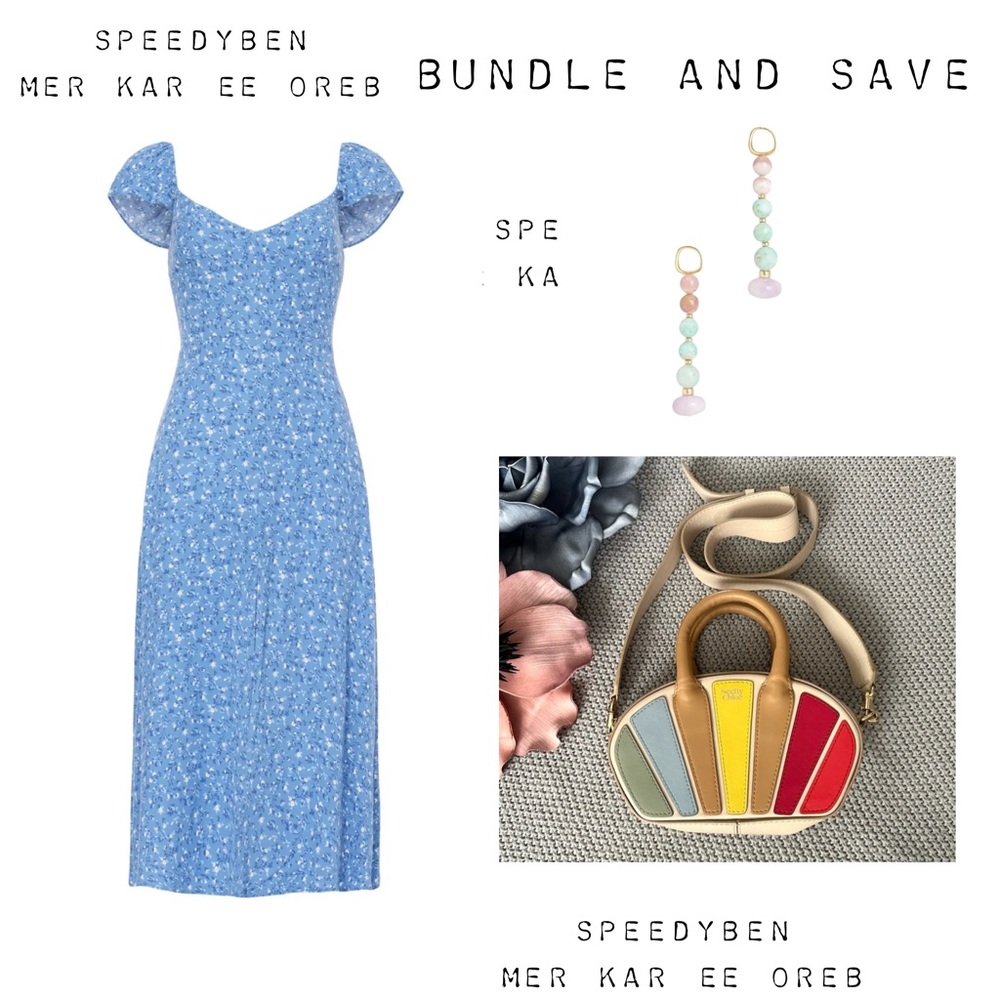 Reformation Baxley Dress in Blue Eve Size 10 - Picture 15 of 15